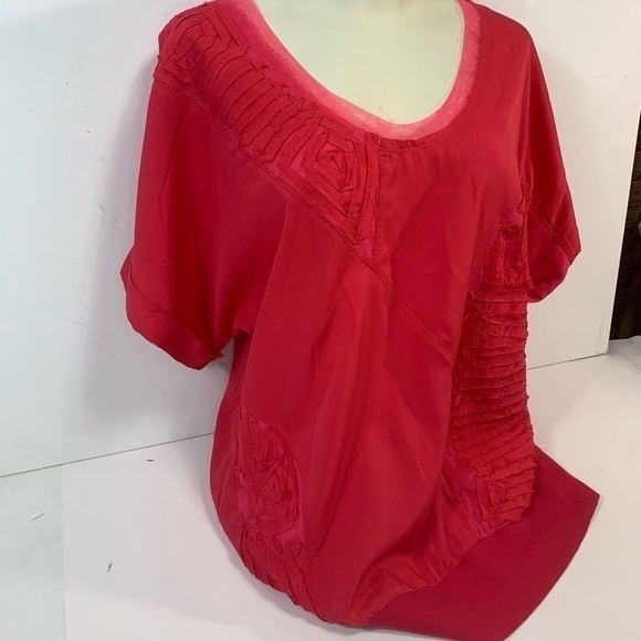 DKNY Red Patterned Blouse - Picture 4 of 7